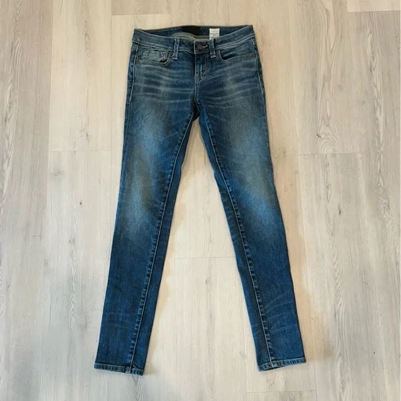 Buckle Black Candiani Denim Fit No. 53 Mid Rise Skinny Size 25 Made in Italy - Picture 2 of 13